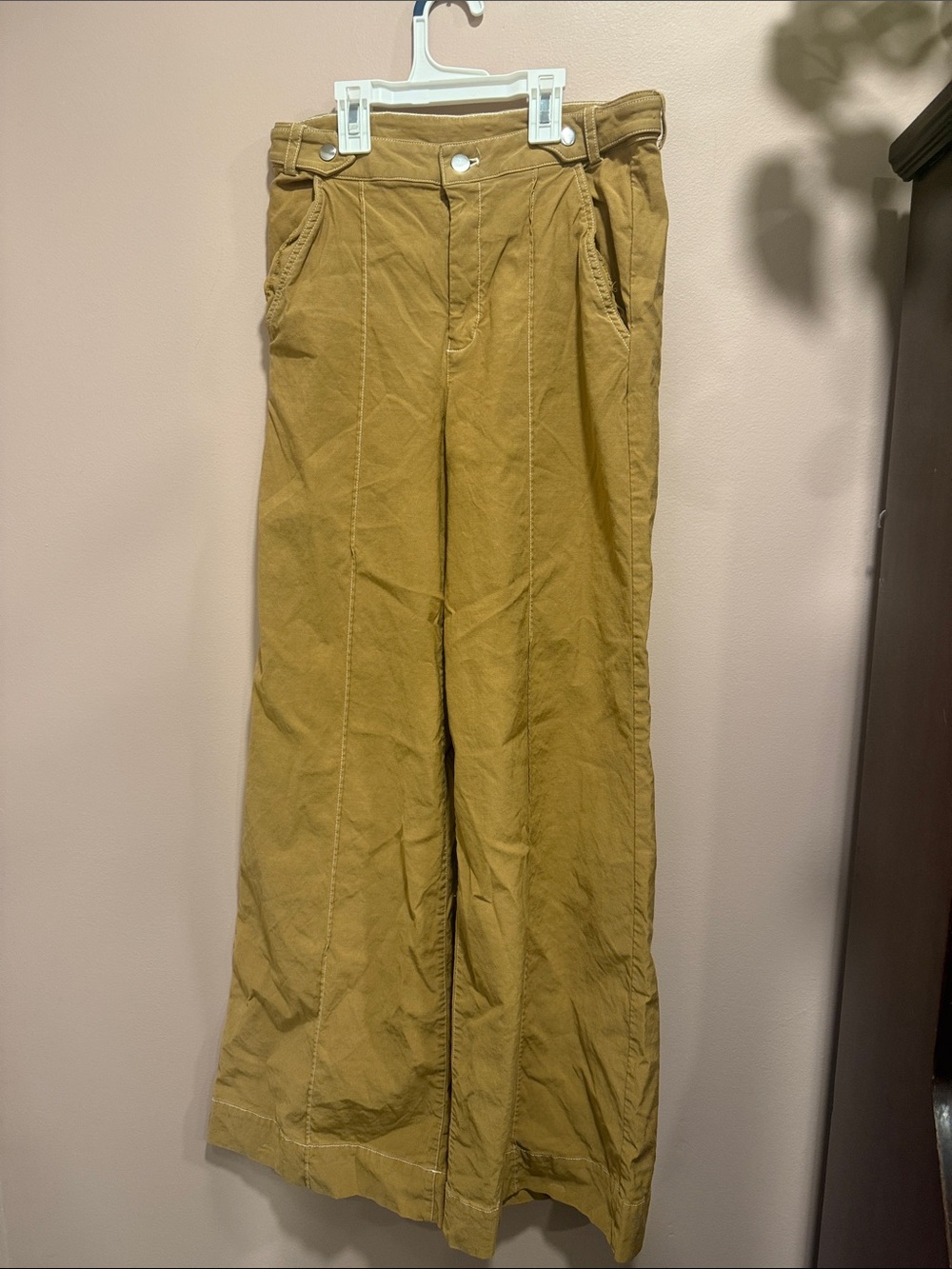 Maeve by Anthropologie Wide-Leg Chino Beach Trousers size 10